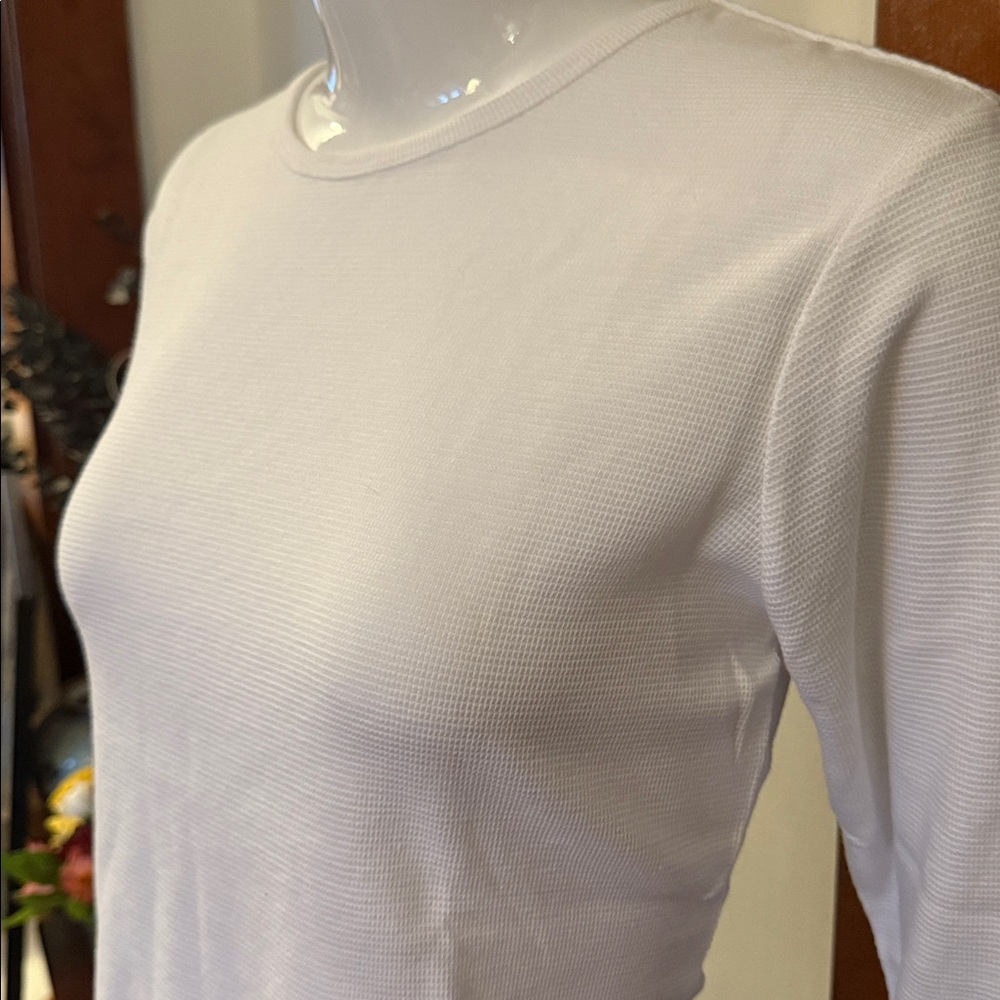 NWT northern reflections size small waffel Women's White Long Sleeve Top